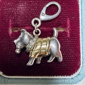 Silver and Gold Dog Charm